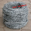 galvanized double barbed wire fence